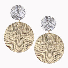 Load image into Gallery viewer, Round Gold Color Pendant Earrings - Secret Apparel
