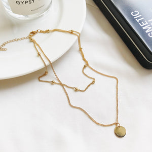 Gold Coin Choker Necklace - Secret Apparel