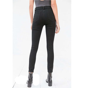 Ripped High Waist Jeans Pants - Secret Apparel