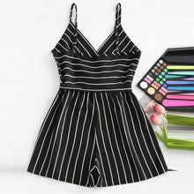 Load image into Gallery viewer, Striped Sleeveless Black Jumpsuit - Secret Apparel
