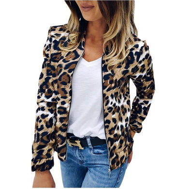 Leopard Zipper Jacket - Secret Apparel