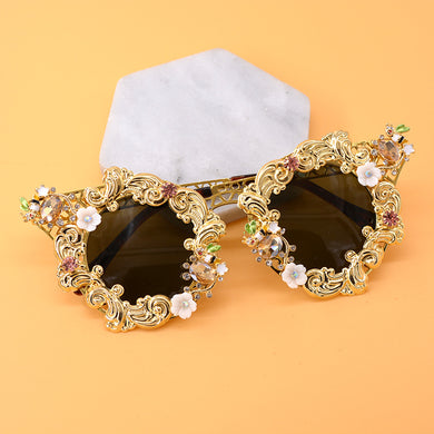 Baroque cat eye sunglasses - Secret Apparel