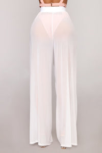 see through wide leg pants - Secret Apparel