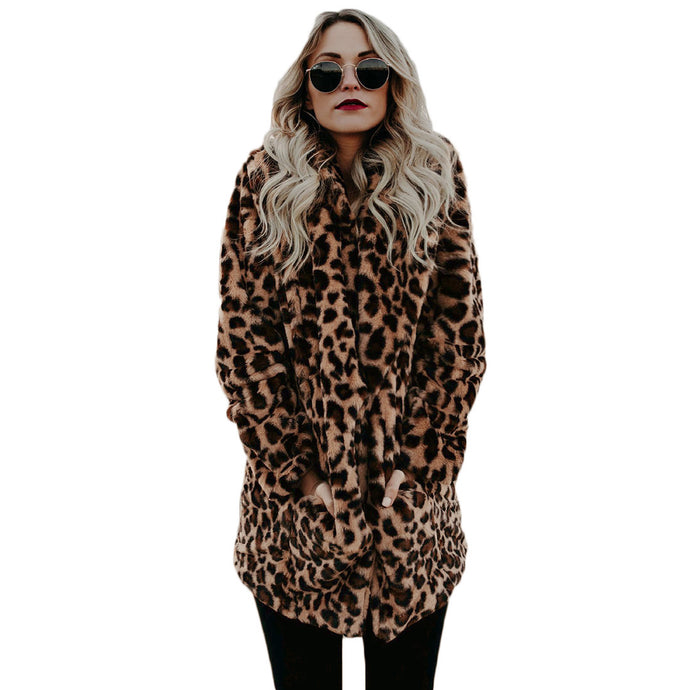 Animal Print Winter Coat - Secret Apparel