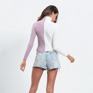 Long Sleeve Colourblock Sweater - Secret Apparel