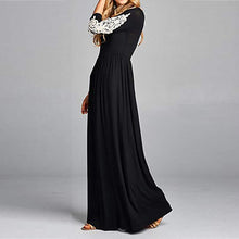 Load image into Gallery viewer, Round Neck Long Sleeve Lace Maxi Dress - Secret Apparel
