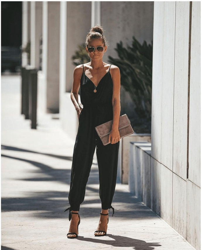 Women Spaghetti Strap Jumpsuit - Secret Apparel