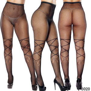 Lace Floral Designed Stocking - Secret Apparel