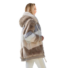 Load image into Gallery viewer, Women&#39;s Loose Plush Multicolor Hooded Jacket - Secret Apparel
