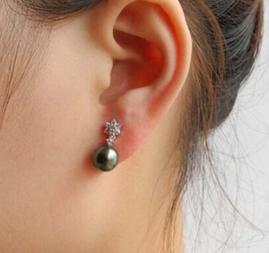 Black Pearl Earrings - Secret Apparel