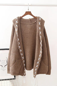 Hooded Knitted Jumper - Secret Apparel