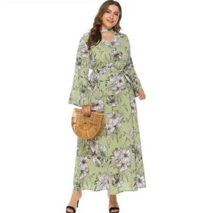 Bell Sleeve Plus Size Maxi Dress - Secret Apparel