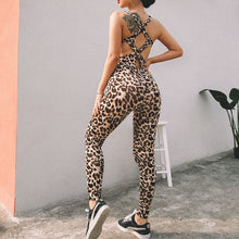 Load image into Gallery viewer, Leopard sports fitness jumpsuit - Secret Apparel
