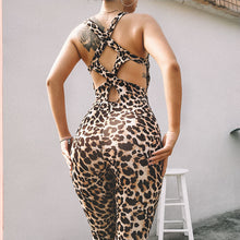 Load image into Gallery viewer, Leopard sports fitness jumpsuit - Secret Apparel
