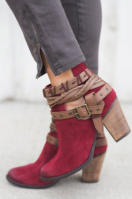 Block Heel Ankle Boots - Secret Apparel