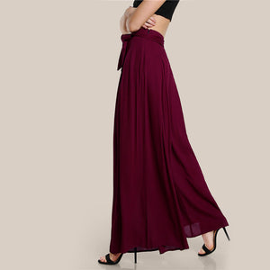 Chiffon Wide Leg Pants - Secret Apparel