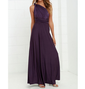 Plunge Tie Waist Maxi Dress - Secret Apparel