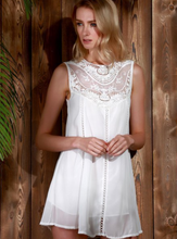 Load image into Gallery viewer, Chiffon Lace  Sleeveless Dress - Secret Apparel
