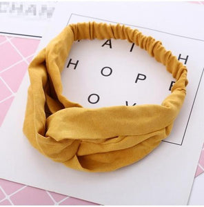 Vintage Cross Knot Suede Headband - Secret Apparel