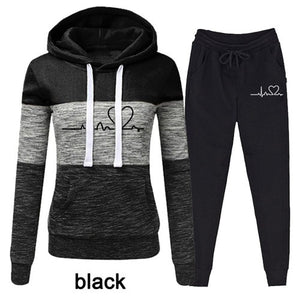 Casual Hooded Tracksuit Two Piece Set - Secret Apparel