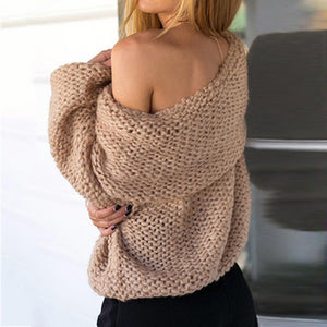 Knitted Mohair Loose Sweater - Secret Apparel