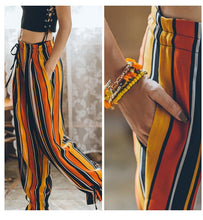 Load image into Gallery viewer, Striped wide leg bottoms - Secret Apparel
