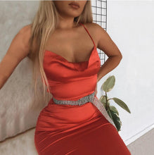 Load image into Gallery viewer, Satin bodycon dress - Secret Apparel
