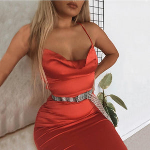 Satin bodycon dress - Secret Apparel