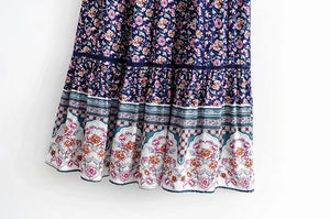 Printed Tiered Gypsy Skirt - Secret Apparel