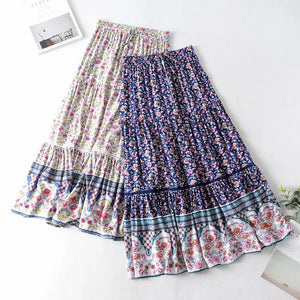 Printed Tiered Gypsy Skirt - Secret Apparel