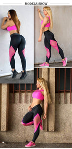 Mesh High Elastic Gym Pants - Secret Apparel