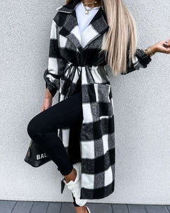 Long Sleeved Tie-front Coat Jacket - Secret Apparel