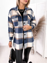 Load image into Gallery viewer, Long-sleeved Single-breasted Plaid  Woollen Jacket Shacket - Secret Apparel
