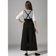 Load image into Gallery viewer, High Waist Suspenders Wide-leg Pants - Secret Apparel
