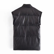 Load image into Gallery viewer, New Long Zipper Faux  Leather Jakcet Gilet - Secret Apparel
