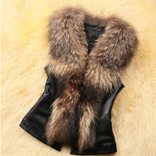 Load image into Gallery viewer, Faux Fur Vest PU Jacket - Secret Apparel
