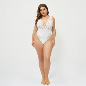 Plus Size Mesh Bodysuit - Secret Apparel